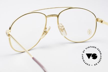 Cartier Driver 90's Luxury Eyeglasses, 22ct gold-plated frame with serial number & packing, Made for Men