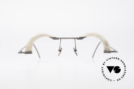 B. Angeletti Schwärmer Genuine Horn Glasses 1994, rare designer glasses (made of GENUINE buffalo horn), Made for Men and Women