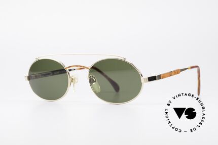 Davidoff 306 Vintage 90's Men's Frame, gold frame: bridge & temples have a root wood pattern, Made for Men