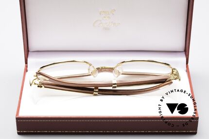 Cartier Malmaison Bubinga Precious Wood, comes with extra customized brown-gradient lenses, Made for Men and Women