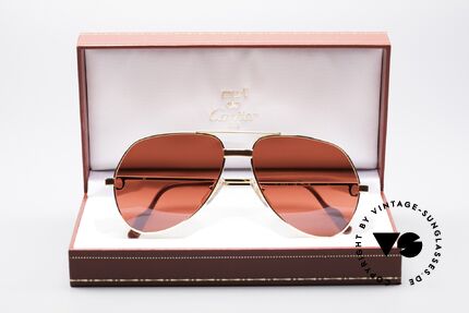 Cartier Vendome Laque - M Luxury Aviator Shades 80'S, luxury frame (22ct gold-plated) with full orig. packing!, Made for Men and Women