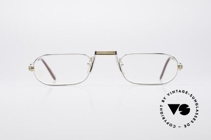 Cartier Demi Lune LC Platinum Reading Glasses Unisex, mod. 'Demi Lune' was launched in 1987 and made till 1997, Made for Men