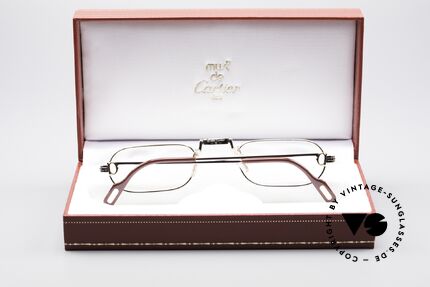 Cartier Demi Lune LC Platinum Reading Glasses Unisex, NO RETRO specs; a precious 30 years old vintage ORIGINAL, Made for Men