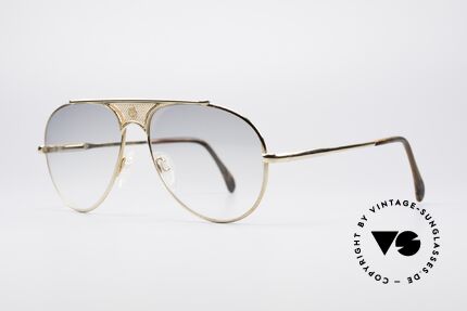 St. Moritz 401 Rare Jupiter Sunglasses, gold-plated & spring-hinge temples with root wood decor, Made for Men