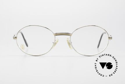 Cartier Saint Honore Oval Platinum Luxury Frame, oval vintage CARTIER eyeglass-frame from app. 1998, Made for Men and Women