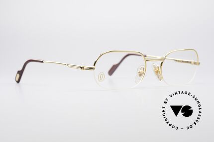 Cartier Ascot Semi Rimless Eyeglasses, a precious old original from the late 90's in size 53/20, Made for Men and Women