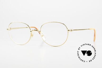 Cartier Antares Round 90's Luxury Eyewear, model from the 'Thin Rim' series by Cartier (lightweight), Made for Men and Women