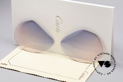 Cartier Vendome Lenses - L Sun Lenses Blue Pink Gradient, new CR39 UV400 plastic lenses (for 100% UV protection), Made for Men