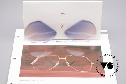 Cartier Vendome Lenses - L Sun Lenses Blue Pink Gradient, fancy tint = gradient from sky-blue (baby-blue) to pink, Made for Men