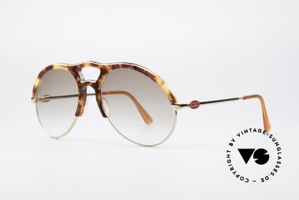 Bugatti 64900 Tortoise Optic 80's Glasses, sun lenses with a brown-gradient tint; 100% UV prot., Made for Men