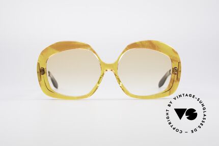 Pierre Cardin 734 XXL 70's Sunglasses, eccentric french design; dreamlike orange coloring, Made for Women