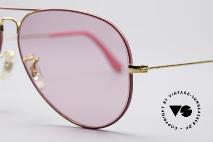 Ray Ban Large Metal Pink Ladies Sunglasses, never worn (like all our vintage Ray Ban eyewear), Made for Men