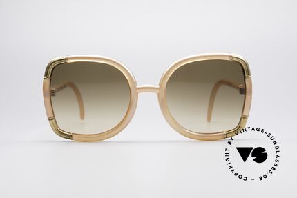 Ted Lapidus BK01 XXL 70's Sunglasses, oversize frame with XXL light brown-gradient lenses, Made for Women