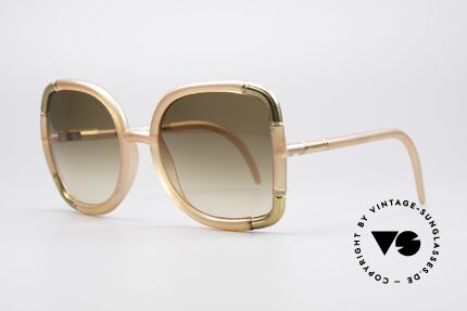 Ted Lapidus BK01 XXL 70's Sunglasses, frame coloring looks like apricot/peach (truly unique), Made for Women