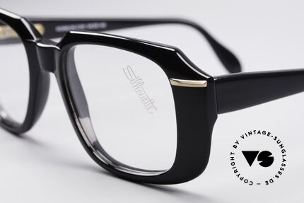 Silhouette M2062 Old School Eyeglasses, timeless coloring (black/gold) & premium quality, Made for Men