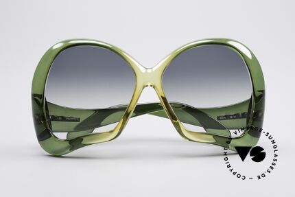 Marwitz 8024 70's XXL Vintage Shades, huge green-gradient sun lenses for 100% UV protection, Made for Women