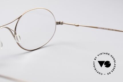 Giorgio Armani 229 The Schubert Glasses, small, plain and puristic 'wire glasses' with a X-bridge, Made for Men and Women
