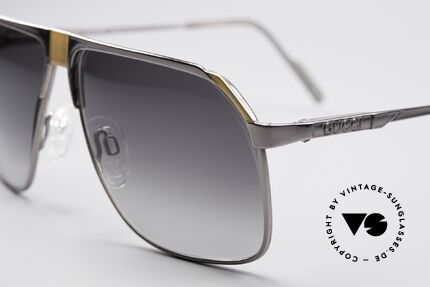 Gucci 1200 80's Luxury Sunglasses, unworn with gray-gradient sun lenses; 100% UV, Made for Men
