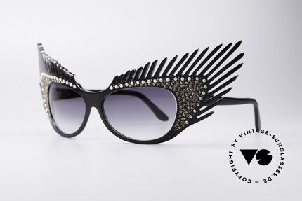 Alain Mikli MYSTERY 80's Haute Couture Shades, pure extravagance, wings-shaped with "plume effect", Made for Women