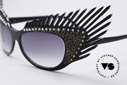 Alain Mikli MYSTERY 80's Haute Couture Shades, a glittering firework of pearls and rhinestones / gems, Made for Women