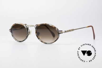 Davidoff 9215 Small Oval Vintage Glasses, very interesting frame pattern (brown-green marbled), Made for Men