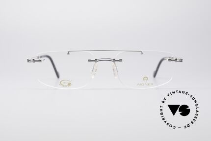 Aigner EA499 Rimless Vintage Glasses, noble 'allergy-free' frame; rimless and made in Germany, Made for Men