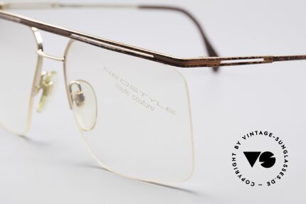 Neostyle Jet 12 True Vintage No Retro Glasses, interesting frame finish (root-wood patterned), Made for Men