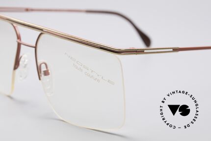 Neostyle Jet 12 True Vintage No Retro Frame, interesting frame coloring (dark-red and gold), Made for Men