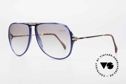 Jaguar 761 Rare Men's Sunglasses, elegant frame design/coloring in deep blue & gold, Made for Men