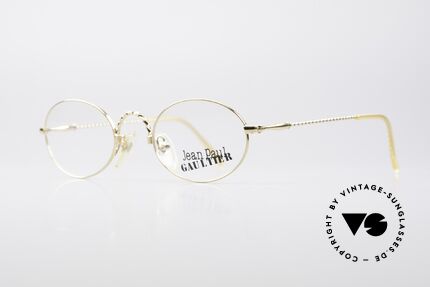 Jean Paul Gaultier 55-0175 Oval Vintage Glasses, surpreme crafting & surface quality of the 90's, Made for Men and Women