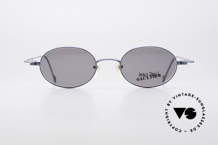 Jean Paul Gaultier 55-8106 Oval Designer Sunglasses, thin metal frame with interesting construction, Made for Men and Women