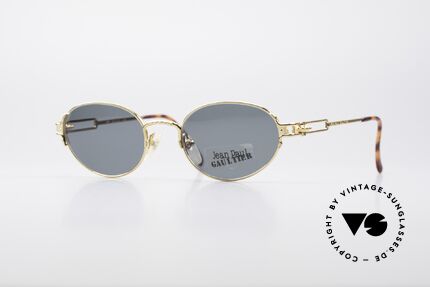 Jean Paul Gaultier 55-5108 Gold Plated Oval Frame, rare vintage sunglasses by Jean Paul GAULTIER, Made for Men and Women