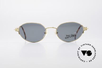Sunglasses Jean Paul Gaultier 55-5108 Gold Plated Oval Frame Sunglasses Jean Paul Gaultier 55-5108 Gold Plated Oval Frame