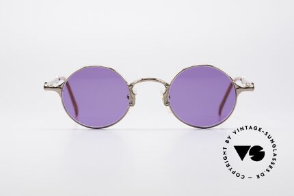 Jean Paul Gaultier 57-4175 Round Vintage Glasses, round metal frame with many interesting details; vertu!, Made for Men and Women