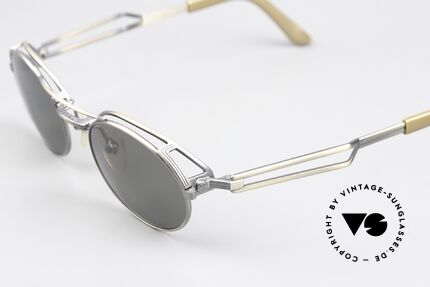 Jean Paul Gaultier 56-7107 Industrial Vintage Frame 90's, monolithic JPG design (true 'vintage'!); made in Japan, Made for Men and Women