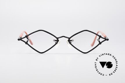 Jean Paul Gaultier 56-7203 Angled 90's Designer Frame, fancy frame construction (fantastic integrated lenses), Made for Women