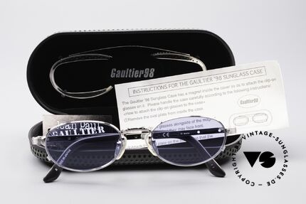 Jean Paul Gaultier 56-7116 Limited Vintage Glasses, NO RETRO; a rare original from 1998 with full packing, Made for Men and Women