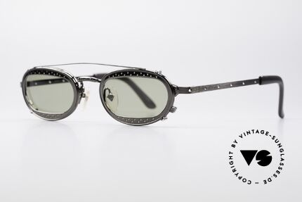 Jean Paul Gaultier 56-7116 Limited 98 Vintage Glasses, with ingenious CLIP-ON (made for prescription lenses), Made for Men and Women