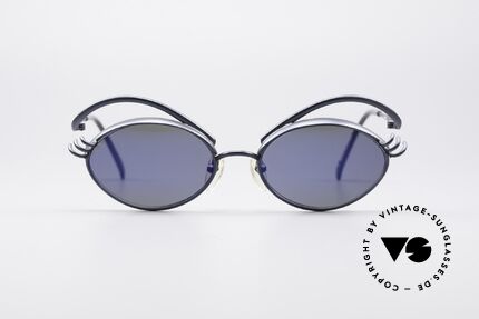 Jean Paul Gaultier 56-6107 Haute Couture Sunglasses, frame with 'eyebrows and eyelashes' - just fancy !!, Made for Women