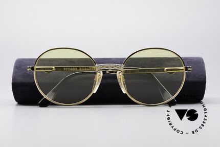 Bugatti EB508 Round Migos Sunglasses, RARE yellow-gradient lenses (also wearable at night)!, Made for Men
