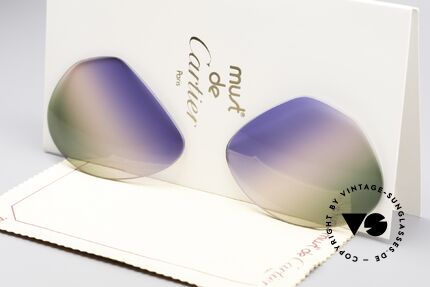 Cartier Vendome Lenses - L Tricolored Horizon Lenses, new CR39 UV400 plastic lenses (for 100% UV protection), Made for Men and Women