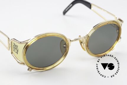 Sunglasses Jean Paul Gaultier 58-6201 Steampunk Vintage Shades