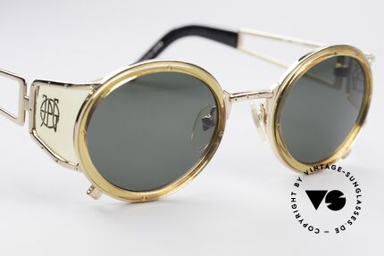 Jean Paul Gaultier 58-6201 Steampunk Vintage Shades, unworn original from 1998 with orig. JP Gaultier case, Made for Men and Women