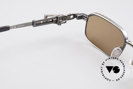 Jean Paul Gaultier 56-0002 Adjustable Frame Belt Buckle, metal frame can be glazed with optical lenses, too, Made for Men