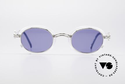 Jean Paul Gaultier 58-5201 Rare Steampunk Sunglasses, great combination of materials and design details, Made for Men and Women