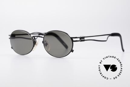Jean Paul Gaultier 56-3173 Oval Vintage Sunglasses, lightweight metal, ergonomic arms; made in Japan, Made for Men and Women