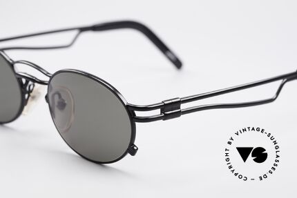 Jean Paul Gaultier 56-3173 Oval Vintage Sunglasses, dark green/gray sun lenses for 100% UV protection, Made for Men and Women