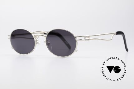 Jean Paul Gaultier 56-3173 Oval Designer Sunglasses, lightweight metal, ergonomic arms; made in Japan, Made for Men and Women