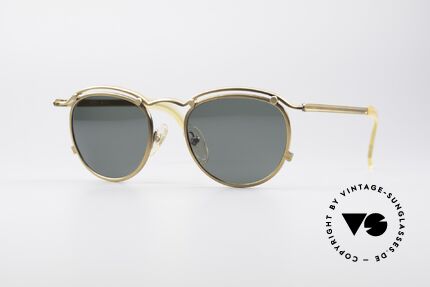 Jean Paul Gaultier 56-1174 Steampunk Panto Shades, 1990's vintage designer sunglasses by J.P. GAULTIER, Made for Men and Women