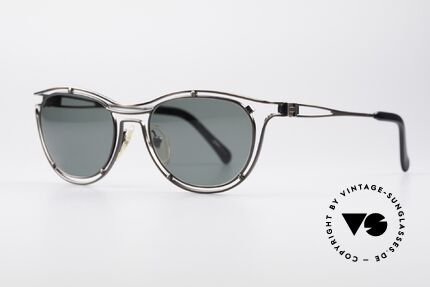 Jean Paul Gaultier 56-2176 90's Designer Sunglasses, gunmetal luster and dark-green lenses; 100% UV, Made for Men and Women Jean Paul Gaultier 56-2176 90's Designer Sunglasses, gunmetal luster and dark-green lenses; 100% UV, Made for Men and Women